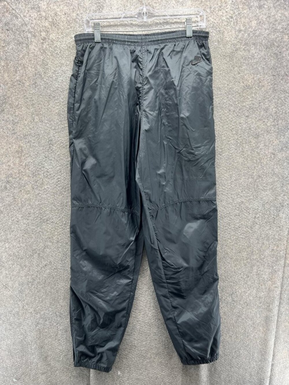 Vintage Nike Sweatpants Mens Medium Black Streetwear Lightweight Tapered 80s